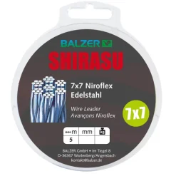 Balzer Shirasu 7x7 Stahlvorfach (unbeschichtet) / 5 m