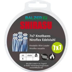 Balzer 7x7 Stahlvorfach (knotbar / erhitzbar) / 5 m