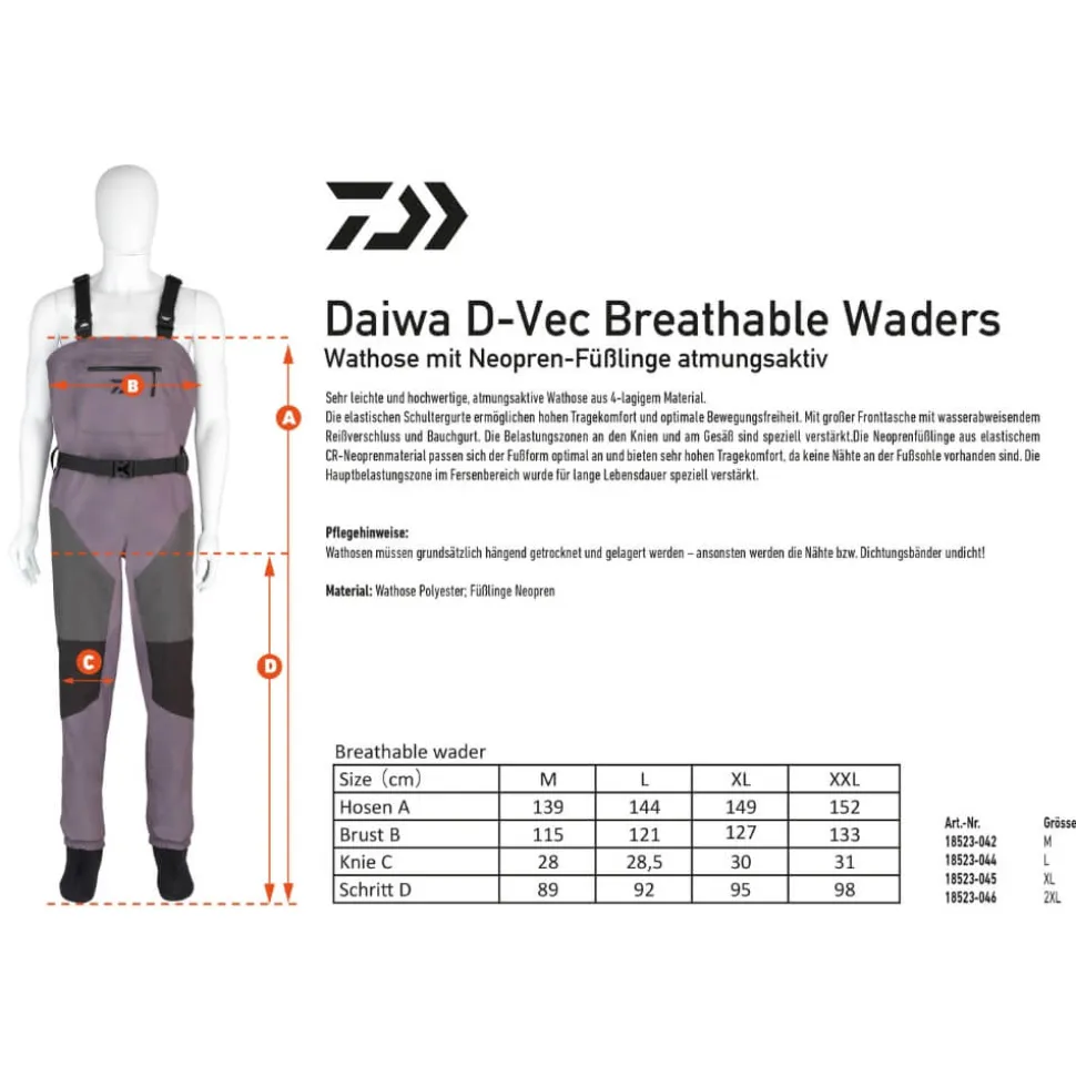 Daiwa D-VEC Breathable Waders