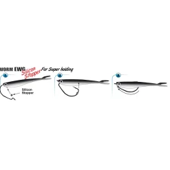 Gamakatsu Worm EWG mit Silicon Stopper