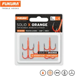 Lieblingsköder Fukura Drillinge Solid X Orange / Treble Hooks