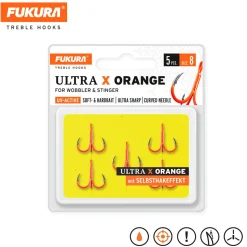 Lieblingsköder Fukura Drillinge Ultra X Orange / Treble Hooks