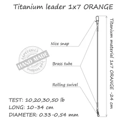 Life Orange Titanium Leader 1x7