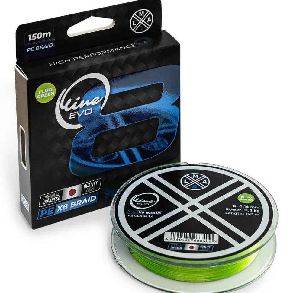 LMAB O-Line EVO PE X8 (Fluo Green) / 150 m