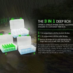 Lure Lock 3 in 1 Deep Box / Large / Tak Logic Liner