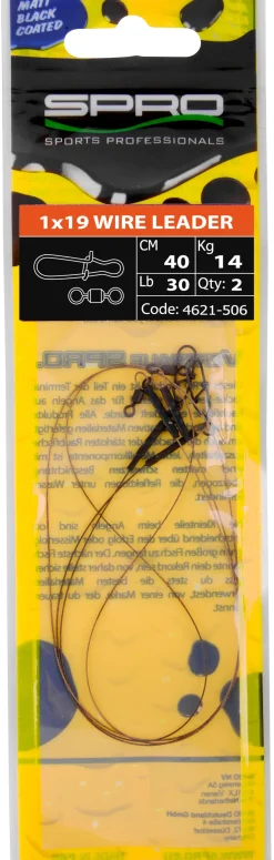 SPRO Matte Black Leader 1x19 Wire