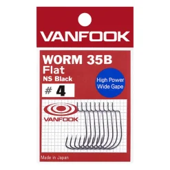VanFook Worm 35B Flat NS Black / Offset-Haken